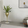 Cream Tulip-Shaped  Pedestal Metal Decorative Plant Stand Image - 11