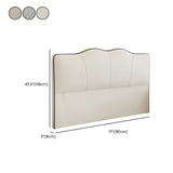 Cream Upholstered Camelback Headboard with Legs Image - 15