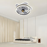 Creative 3-Blade Star Ring Ceiling Fan with LED Light Image - 14