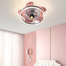 Creative 3-Blade Star Ring Ceiling Fan with LED Light Image - 2