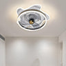 Creative 3-Blade Star Ring Ceiling Fan with LED Light Image - 3