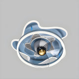 Creative 3-Blade Star Ring Ceiling Fan with LED Light Image - 7