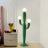 Creative 3 Globe Lights Green Cactus Shaped Floor Lamp Image - 1