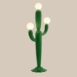 Creative 3 Globe Lights Green Cactus Shaped Floor Lamp Image - 6