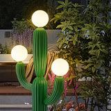 Creative 3 Globe Lights Green Cactus Shaped Floor Lamp Image - 7