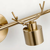 Creative 3-Light Antler and Cylinder Gold Vanity Light Image - 11