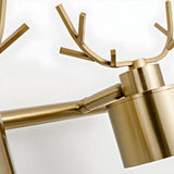 Creative 3-Light Antler and Cylinder Gold Vanity Light Image - 9