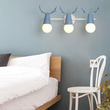 Creative 3-Light Yellow Deer Antler Vanity Wall Light Image - 4