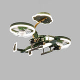 Creative Kids Room Aircraft-shaped Ceiling Fan Light Image - 6