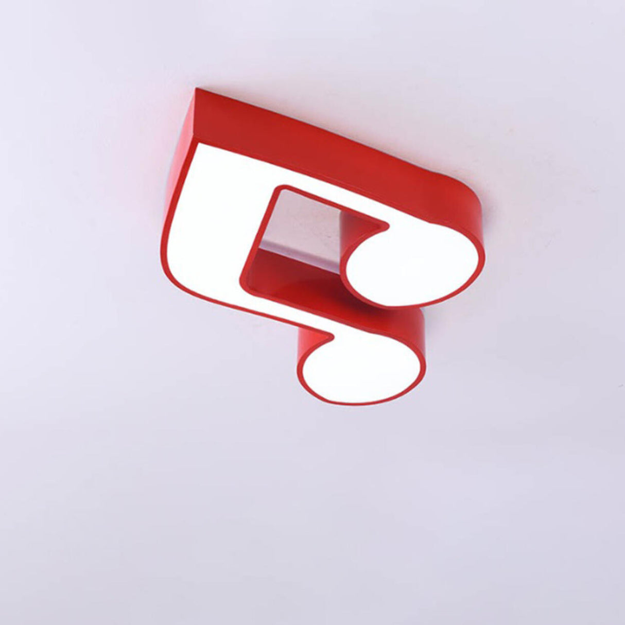 Creative Alphabet B-Shaped Flush Mount Light Kids Room Image - 19