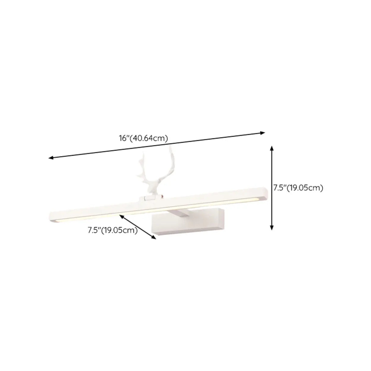 Creative Antler and Linear Design White Vanity Light 