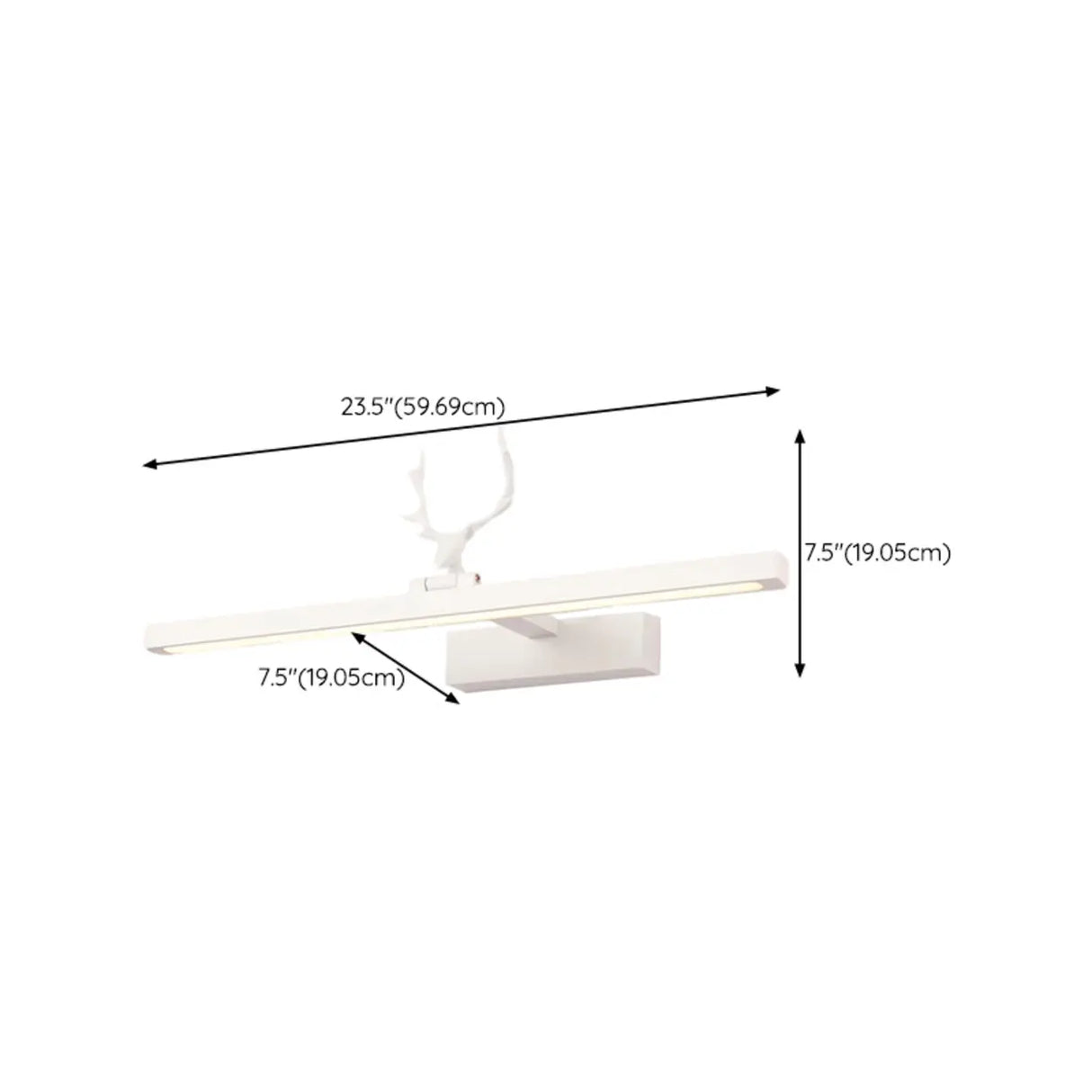 Creative Antler and Linear Design White Vanity Light Image - 9