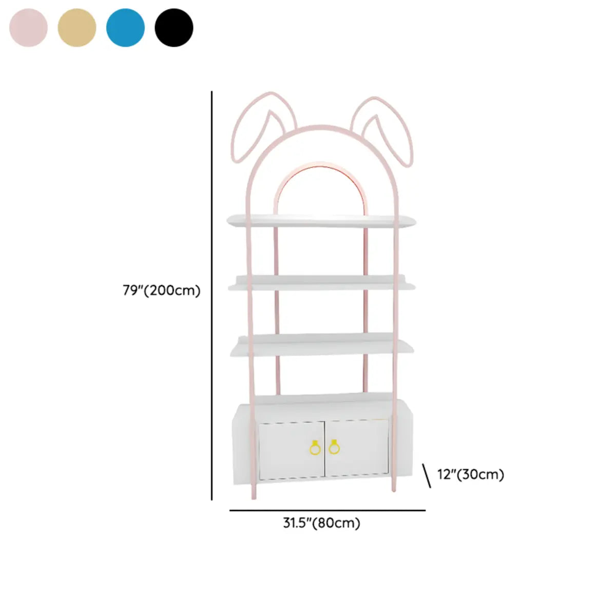 Creative Arched Rabbit Ear Metal Floor Display Cabinet 