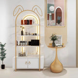 Creative Arched Rabbit Ear Metal Floor Display Cabinet Image - 3