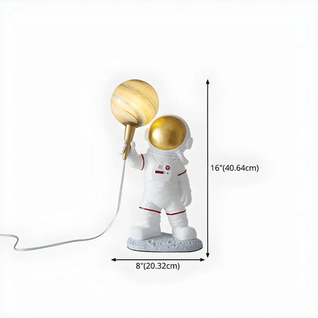 Creative Astronaut Ceramic Table Lamp for Bedroom Image - 8