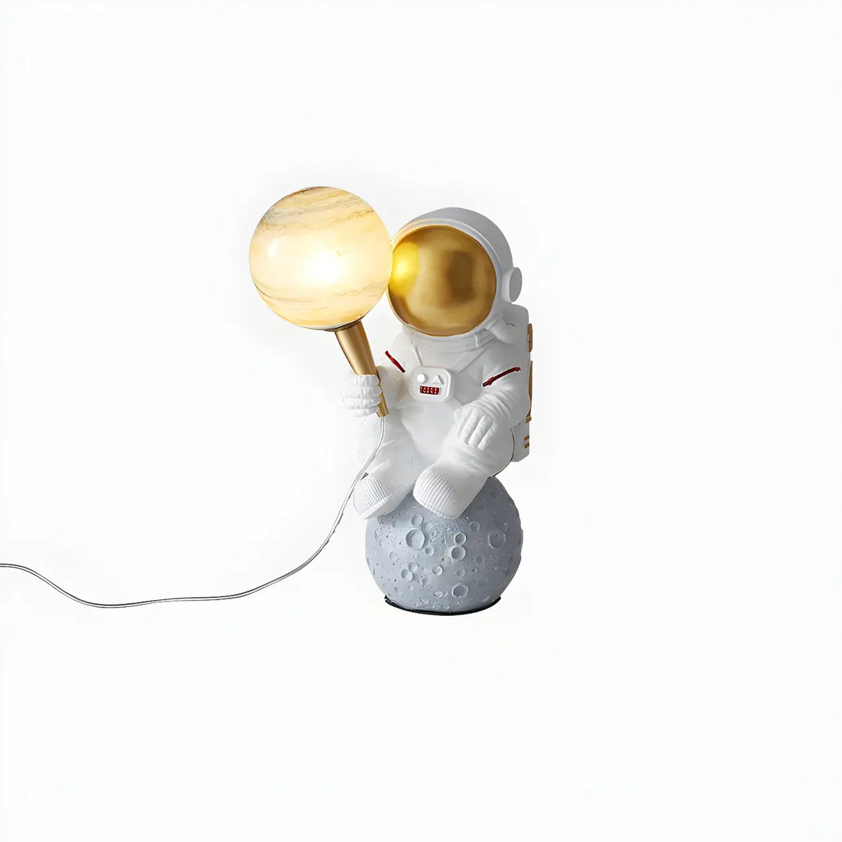 Creative Astronaut Ceramic Table Lamp for Bedroom Image - 3