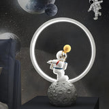 Creative Astronaut Moon Base Circle LED Table Lamp Image - 11