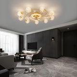 Creative Ball Shade Rotating Ceiling Fan with Light Image - 8