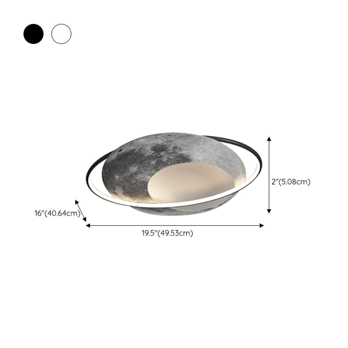 Creative Bedroom Planet Dimmable LED Flush Mount Light 