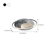 Creative Bedroom Planet Dimmable LED Flush Mount Light Image - 14