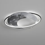 Creative Bedroom Planet Dimmable LED Flush Mount Light Image - 2