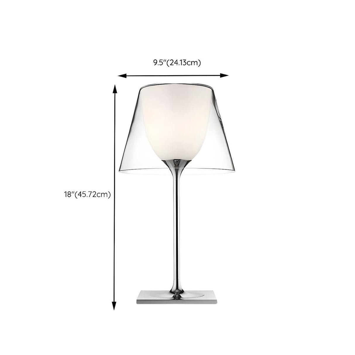 Creative Black Double-Layer Shade Standard Table Lamp 