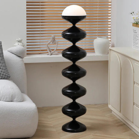 Creative Black Gourd String Metal LED Floor Lamp Image - 1