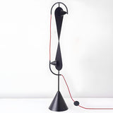 Creative Black Hourglass Metal LED Floor Lamp Image - 10