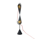 Creative Black Hourglass Metal LED Floor Lamp Image - 4