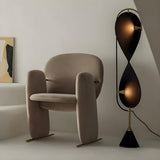 Creative Black Hourglass Metal LED Floor Lamp Image - 5