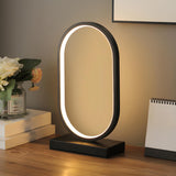 Creative Black Oval Frame Deer Accent LED Table Lamp Image - 2