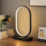 Creative Black Oval Frame Deer Accent LED Table Lamp Image - 20