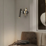 Creative Brass Sculptural Cylinder Reading Wall Lamp Image - 14