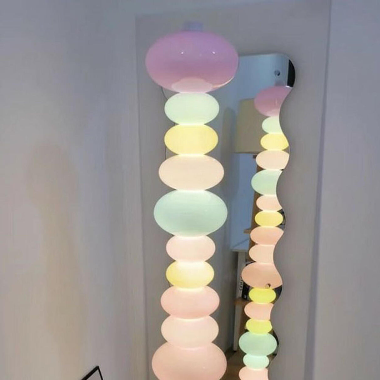 Creative Candy String Rainbow Bedside Floor Lamp Image - 9