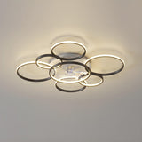 Creative Chic Multi-Ring Ceiling Fan With Multi-Lights Image - 2