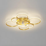 Creative Chic Multi-Ring Ceiling Fan With Multi-Lights Image - 3