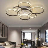 Creative Chic Multi-Ring Ceiling Fan With Multi-Lights Image - 6