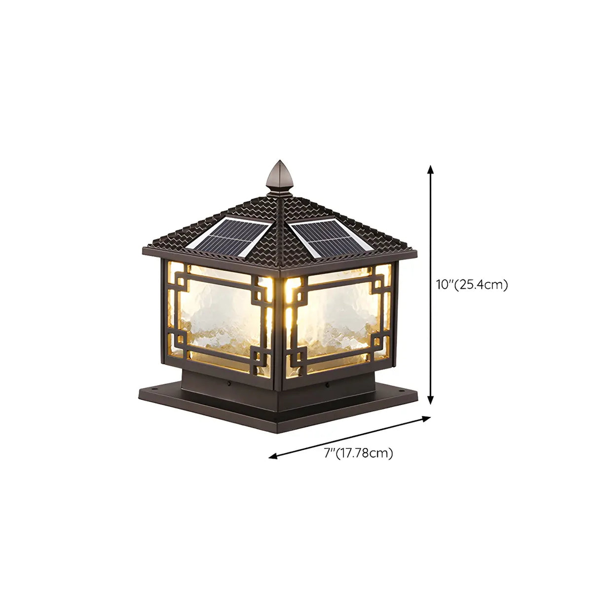 Creative Chinese Pavilion Decor Post Outdoor Table Lamp 