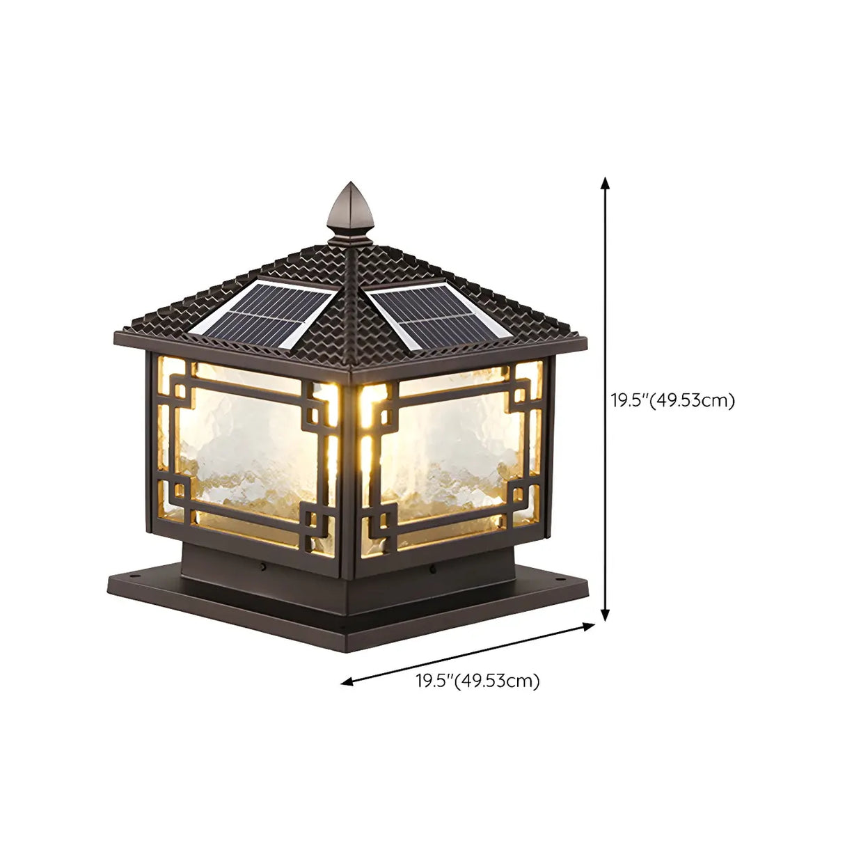 Creative Chinese Pavilion Decor Post Outdoor Table Lamp Image - 16