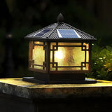 Creative Chinese Pavilion Decor Post Outdoor Table Lamp Image - 4