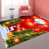 Creative Christmas Tree Pattern Polyester Area Rug Image - 12