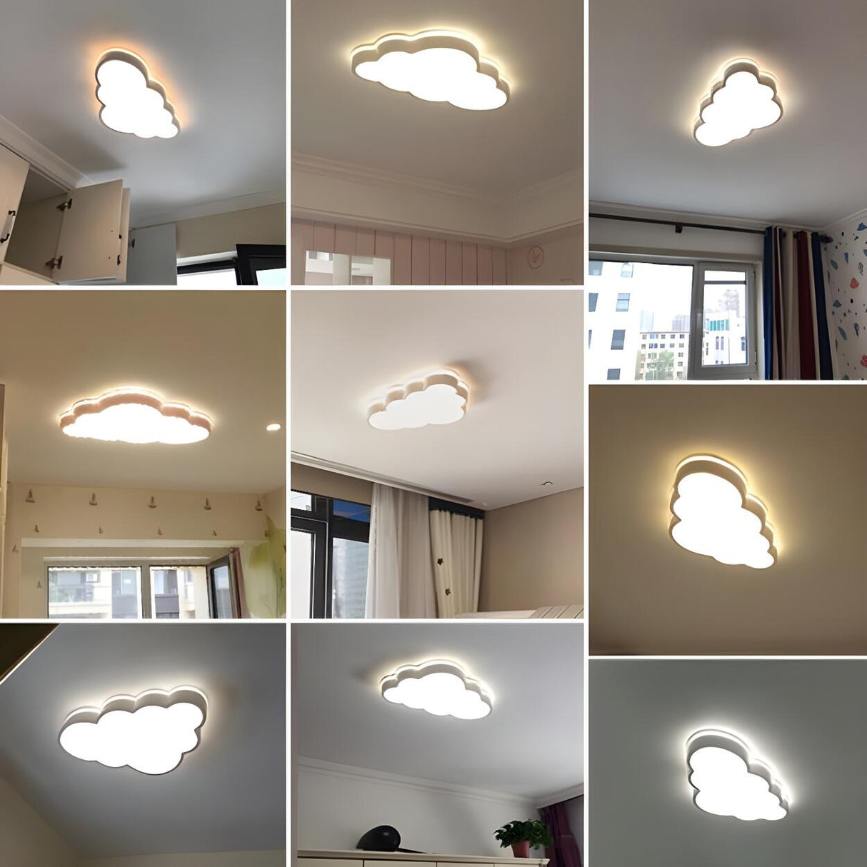 Creative Cloud-Shaped Dimmable LED Flush Mount Light Image - 4