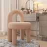 Creative Cream Arch Fabric Solid Color Vanity Accent Stool Image - 8