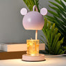 Creative Cute Bear Shade Curved Metal Candle Table Lamp Image - 7