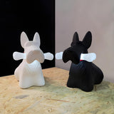 Creative Cute Black Dog Shape Bedroom Resin Table Lamp Image - 13