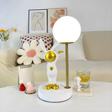 Creative Cute Rabbit Globe Glass Shade Metal Table Lamp Image - 20