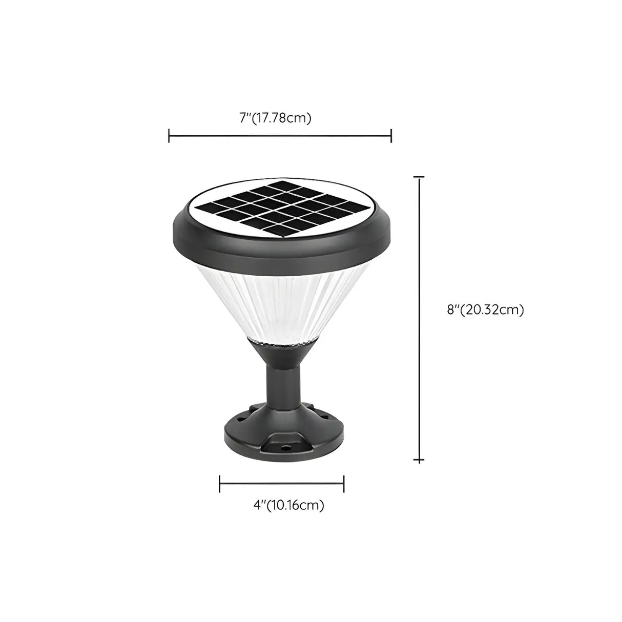 Creative Diamond Glass Solar LED Outdoor Table Lamp 