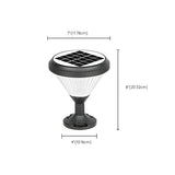 Creative Diamond Glass Solar LED Outdoor Table Lamp #size