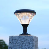 Creative Diamond Glass Solar LED Outdoor Table Lamp Image - 3