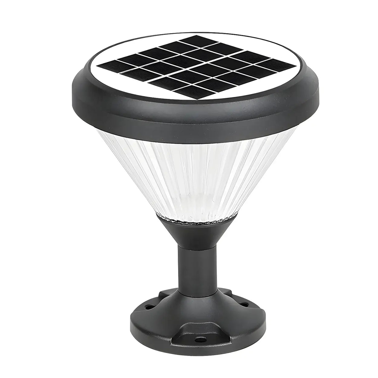 Creative Diamond Glass Solar LED Outdoor Table Lamp Image - 5